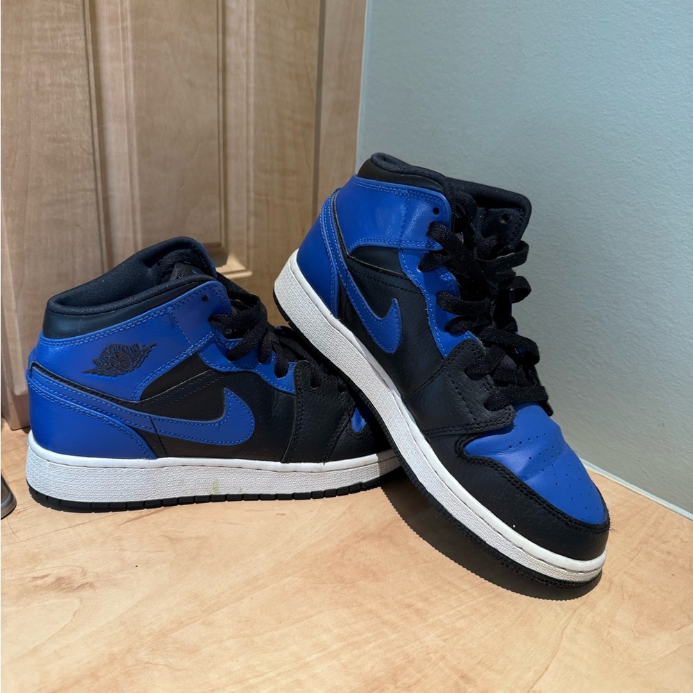 Kids Blue and Black Sneakers
